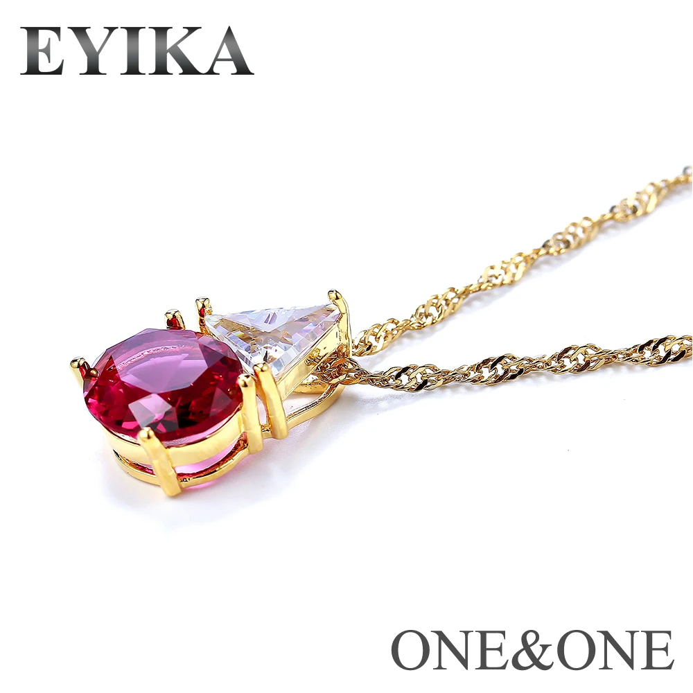 EYIKA Newest design Crown 21X40mm Pendant Necklace came with micro Cubic zirconia Women Jewelry | Украшения и аксессуары