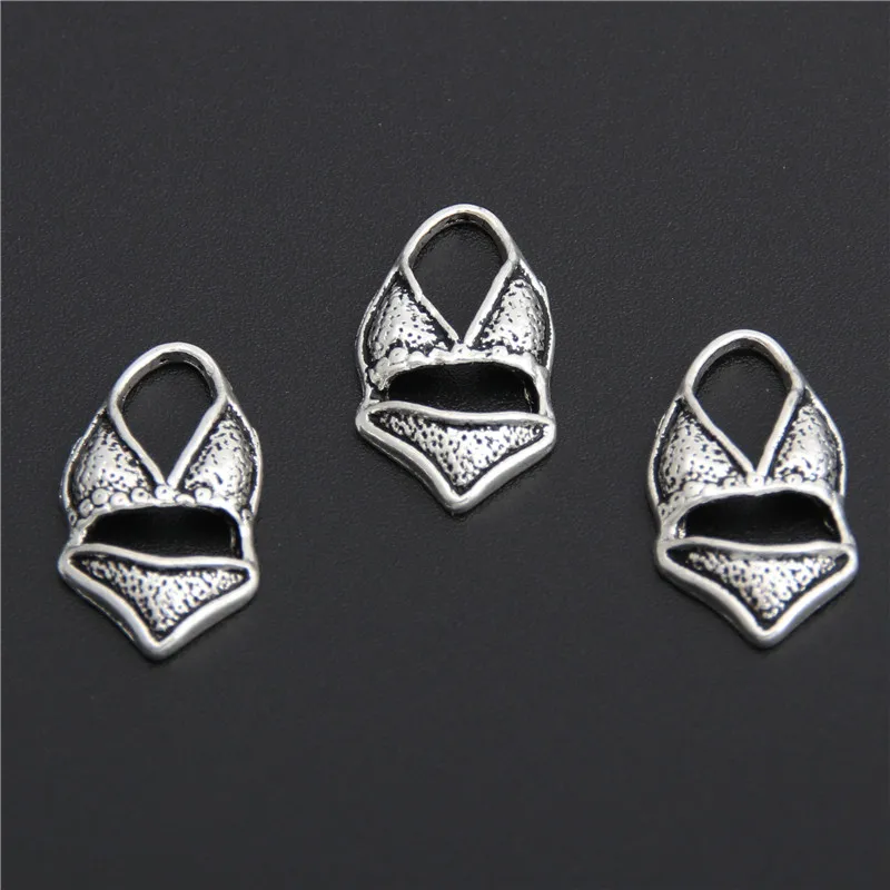 20pcs Silver Color Sexy Swimwear Bikini Charms Pendant Diy Beach Jewelry Making Accessories A2863 | Украшения и аксессуары