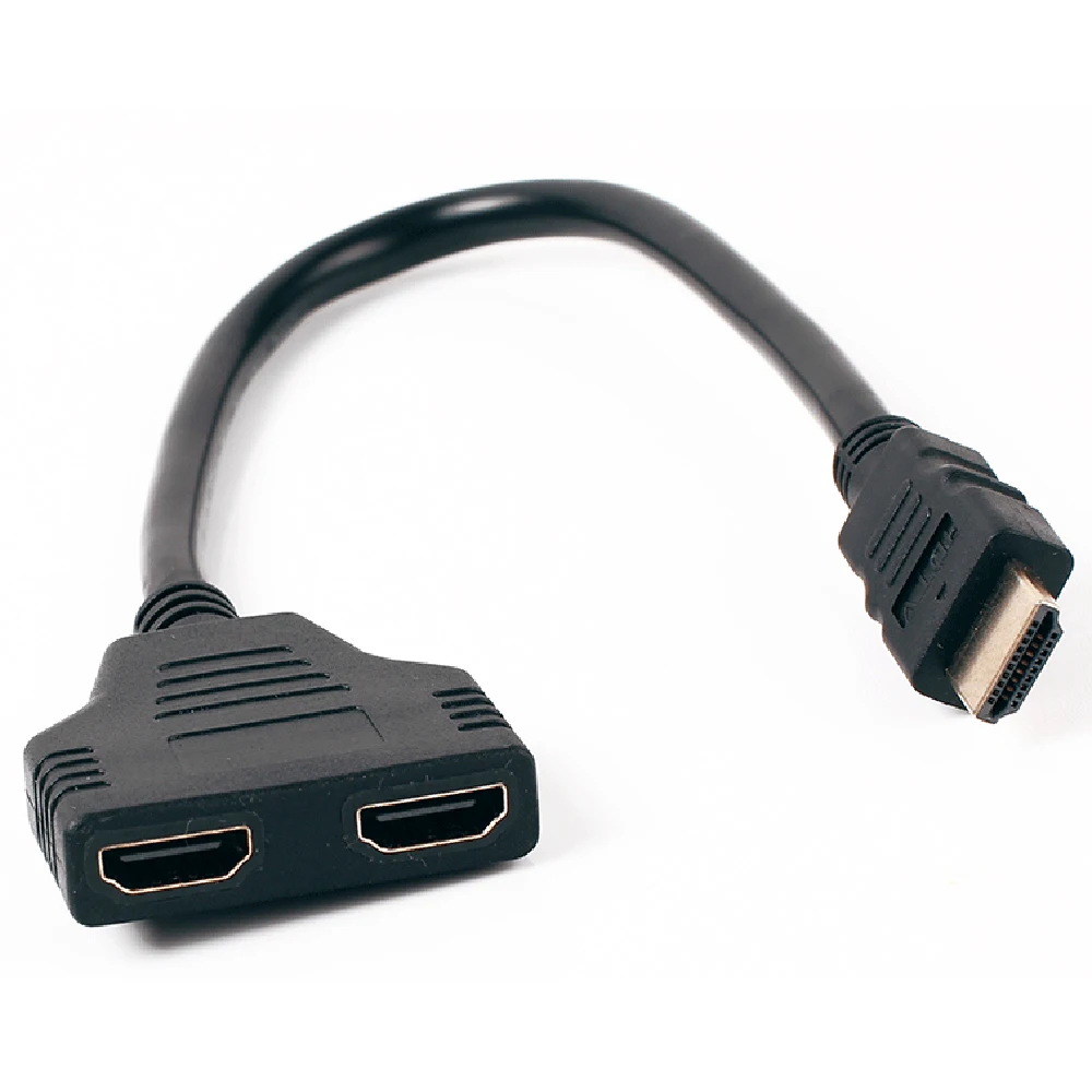 Новый 1 Мужской в 2 Женский из 1080P HDMI HD конвертер Кабель адаптер сплиттер для DVD