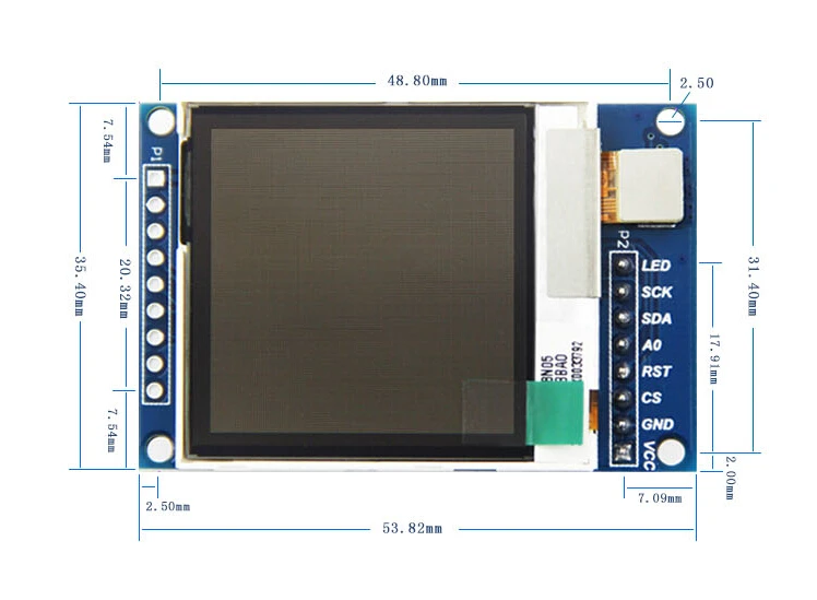 1,6 дюймов SPI Серийный ЖК-дисплей TFT экран модуль 130*130 SSD1283 Видимый под солнечным светом для Arduino 1," O светодиодный дисплей