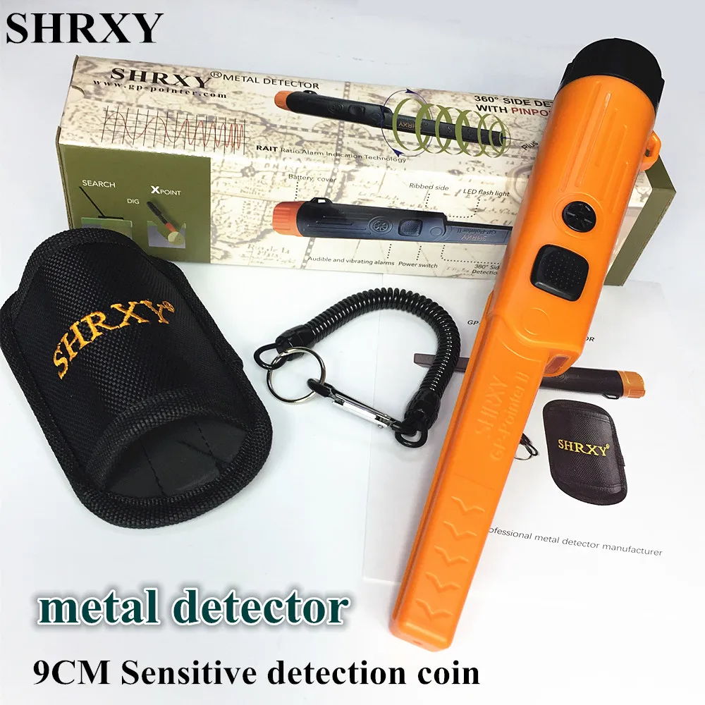 SHRXY Модернизированный профессиональный ручной металлодетектор GP-pointer2 Водонепроницаемый Регулируемый указатель оранжевый/черный цвет
