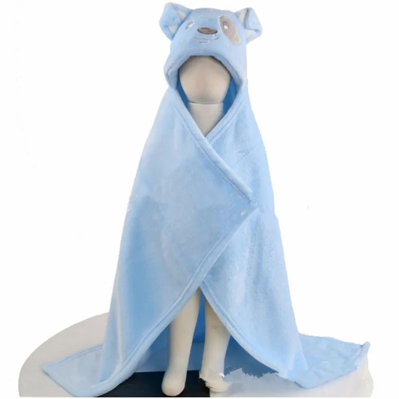 Детское одеяло с 3D рисунком животных Фланелевое банное полотенце капюшоном для