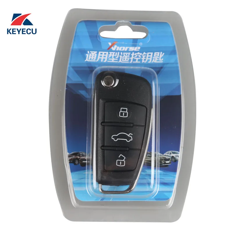 

XHORSE беспроводной A6L Q7 стиль (английская версия) универсальный дистанционный ключ брелок 3 кнопки для VVDI ключ инструмент, серия XN003
