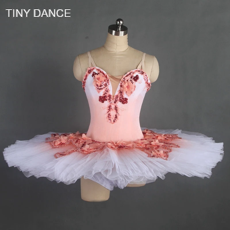 Бледно-розовый лиф из спандекса профессиональная балетная пачка 10 слоев блюдо