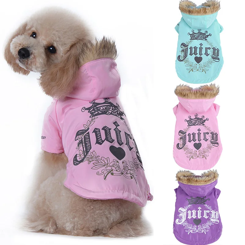 Одежда для собак зимние теплые куртки щенка чихуахуа одежда толстовки маленьких