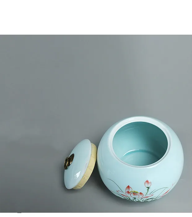 Ручная Роспись Керамическая ПЭТ урна Размер герметичная банка celadon банка|Гробы и