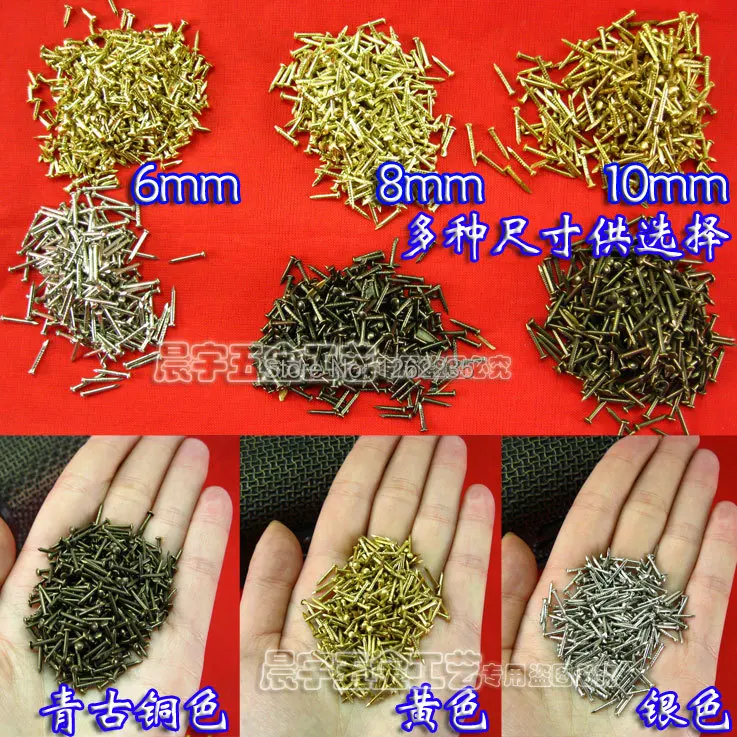 1*8 мм медные небольшие гвозди с круглой головкой бронзовые деревянные