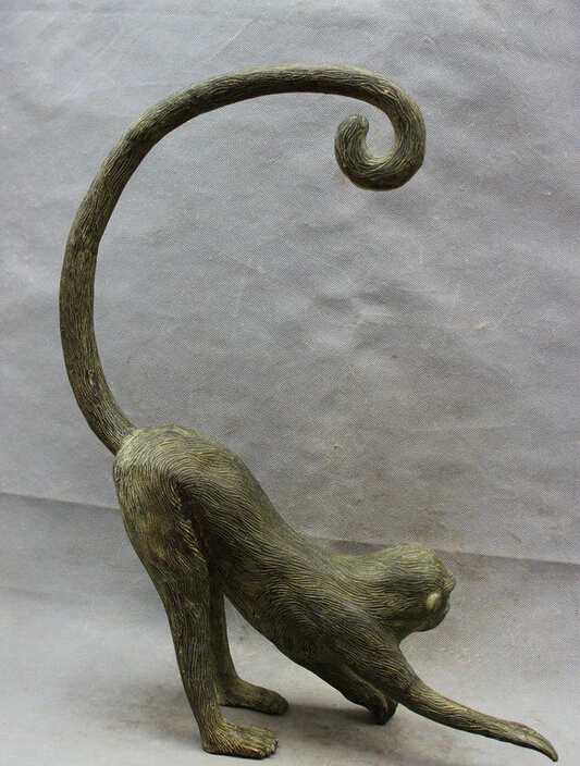 23 &quotСчастливый Китайский Бронзовый резной год зодиака богатство рептилии