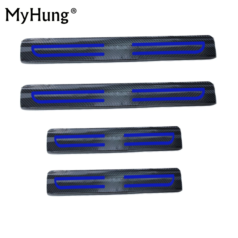 

4D Carbon Fiber Reflective Car Scuff Plate Sticker For MAZDA M2 M3 Axela M3 2011-2013 CX-5 M6 Atenza CX-7 M5 Car-Styling 4Pcs