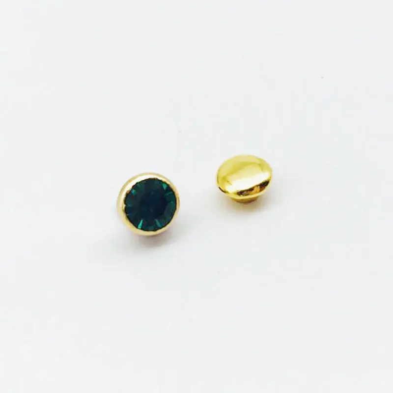 Green 40 шт./упак. 6 мм имитация заклепки с алмазами ручной работы DIY аксессуары для одежды шляпа сумка художественная декорация заклепки дрель ногтей жемчужные заклепки - Color: Green