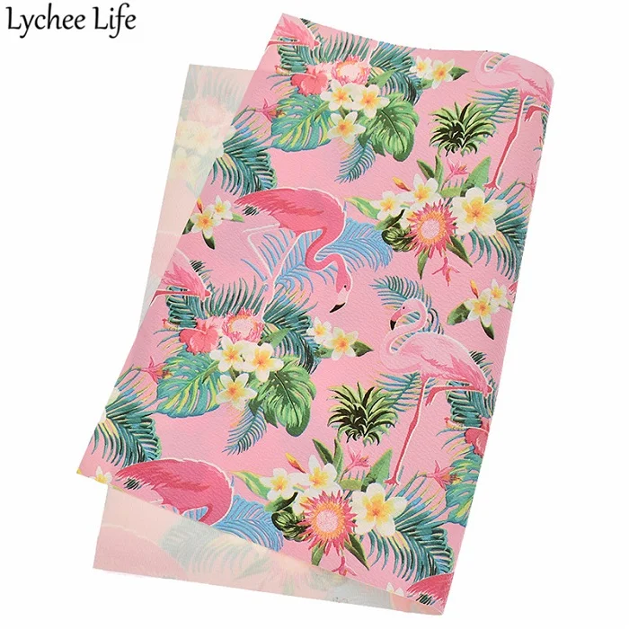 2 Lychee Life A4 Фламинго кожа ткань красочные ПВХ ткань DIY для пошива домашней одежды ткань аксессуары - Цвет: 2