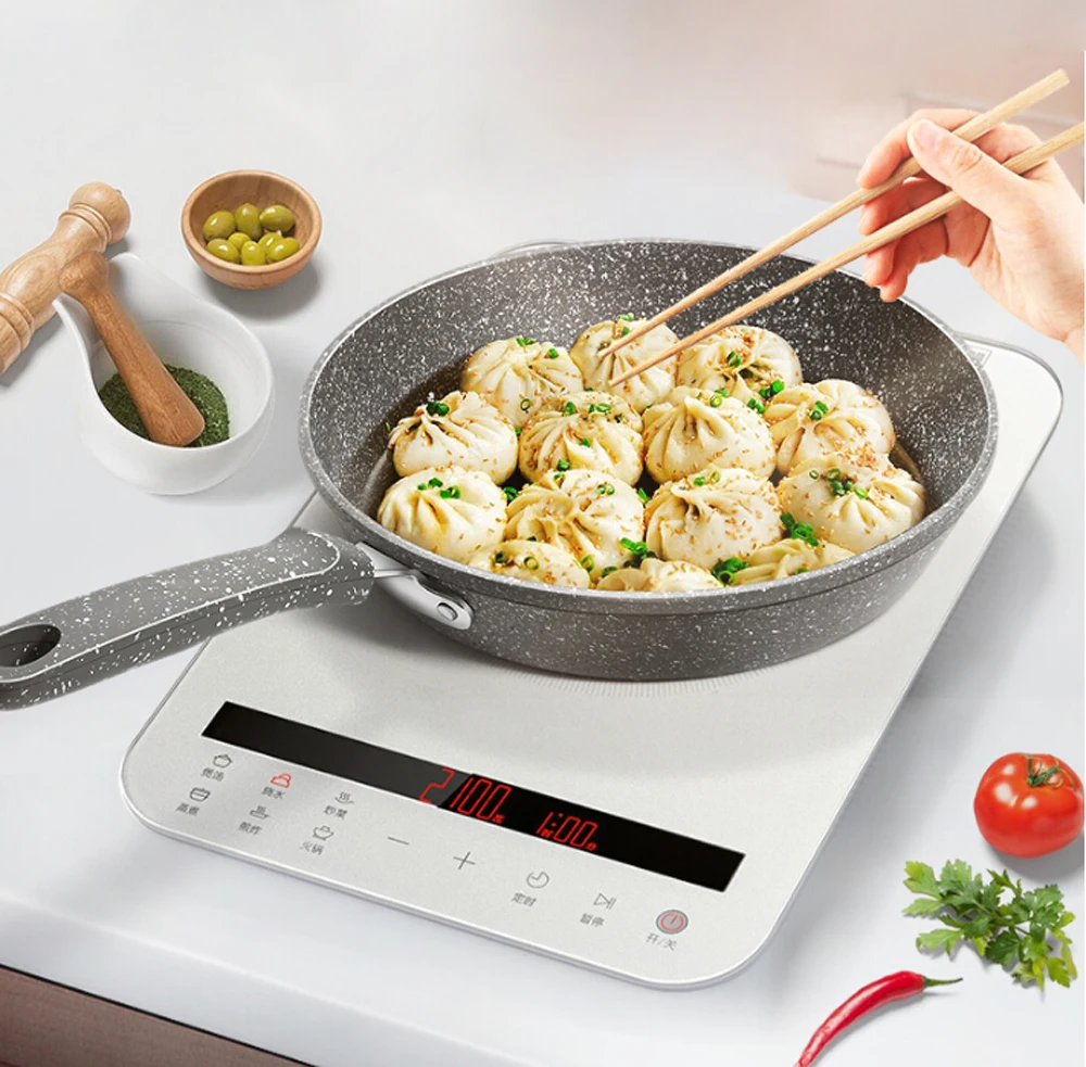 Антипригарная сковорода медная красная керамическая Индукционная фотокастрюля