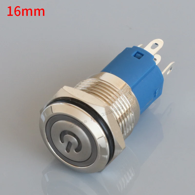 Светодиодная лампа с самоблокировкой 16 мм переключатель питания S16F-11DZP