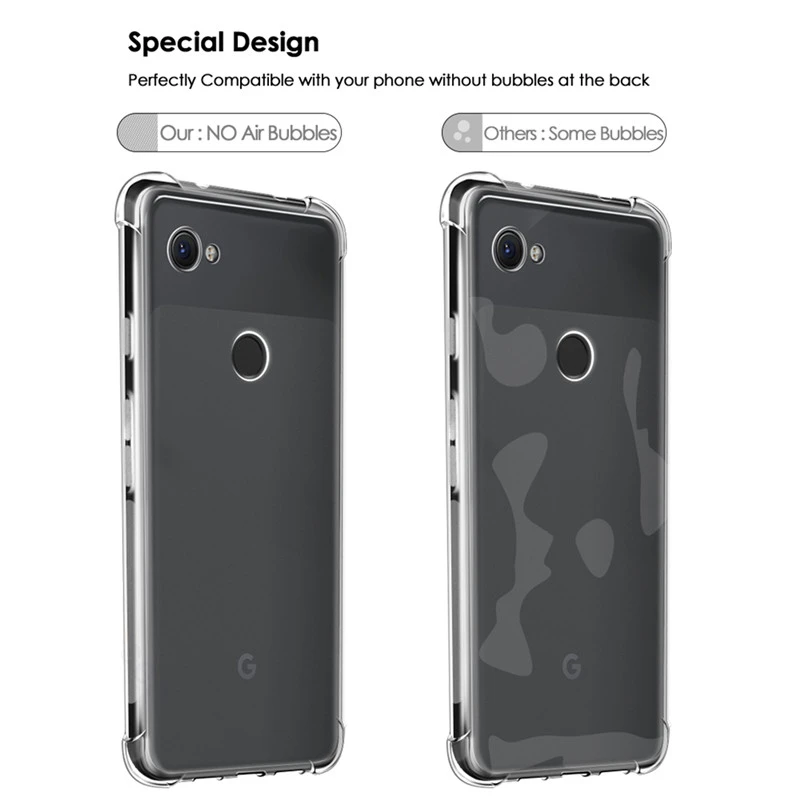 4 Защита углов амортизация Кристалл Мягкий ТПУ бампер чехол для Google Pixel 3a 3 2 XL Lite 3XL