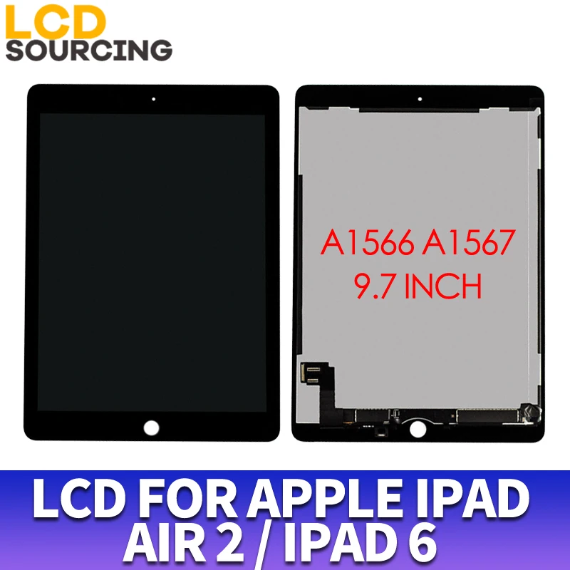 9 7 дюймов для Apple iPAD AIR 2 ЖК дисплей A1566 A1567 сенсорный экран дигитайзер панель сборка