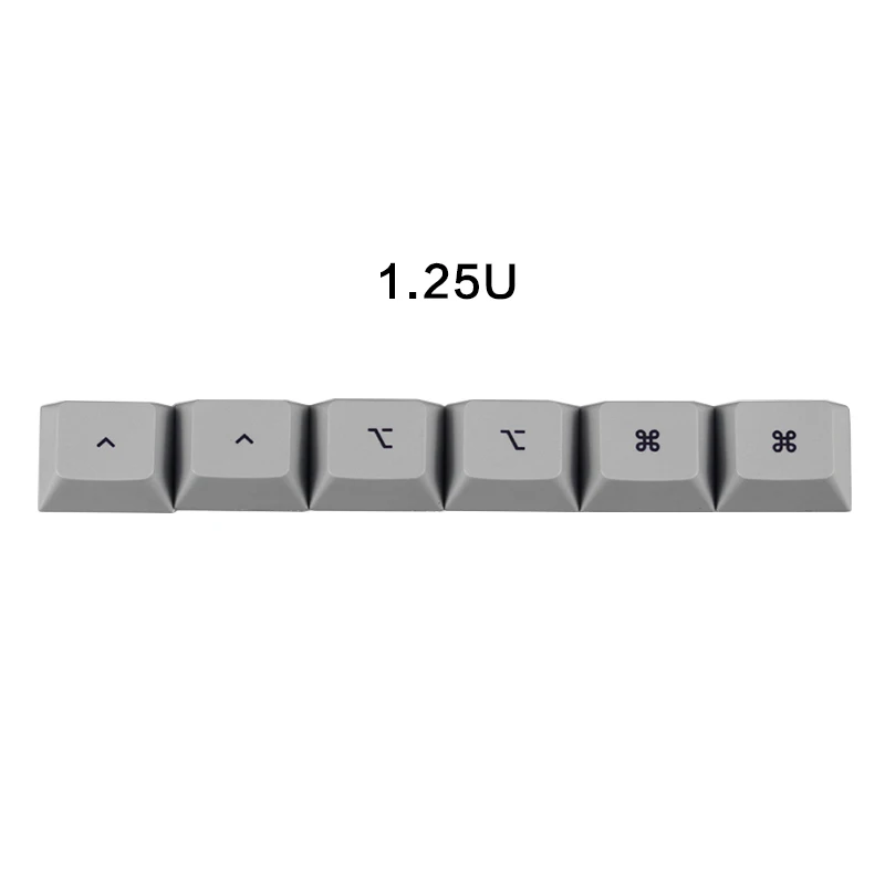 PBT клавишные колпачки MAC Commond и опционные клавиши 1.25u 1,5 u сублимационные вишневые MX клавишные колпачки переключатели Механическая игровая клавиатура - Цвет: 1.25u mac 6keys