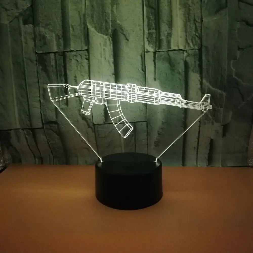Новый пистолет 3d маленький Ночной светильник Usb мощная цветная светодиодная