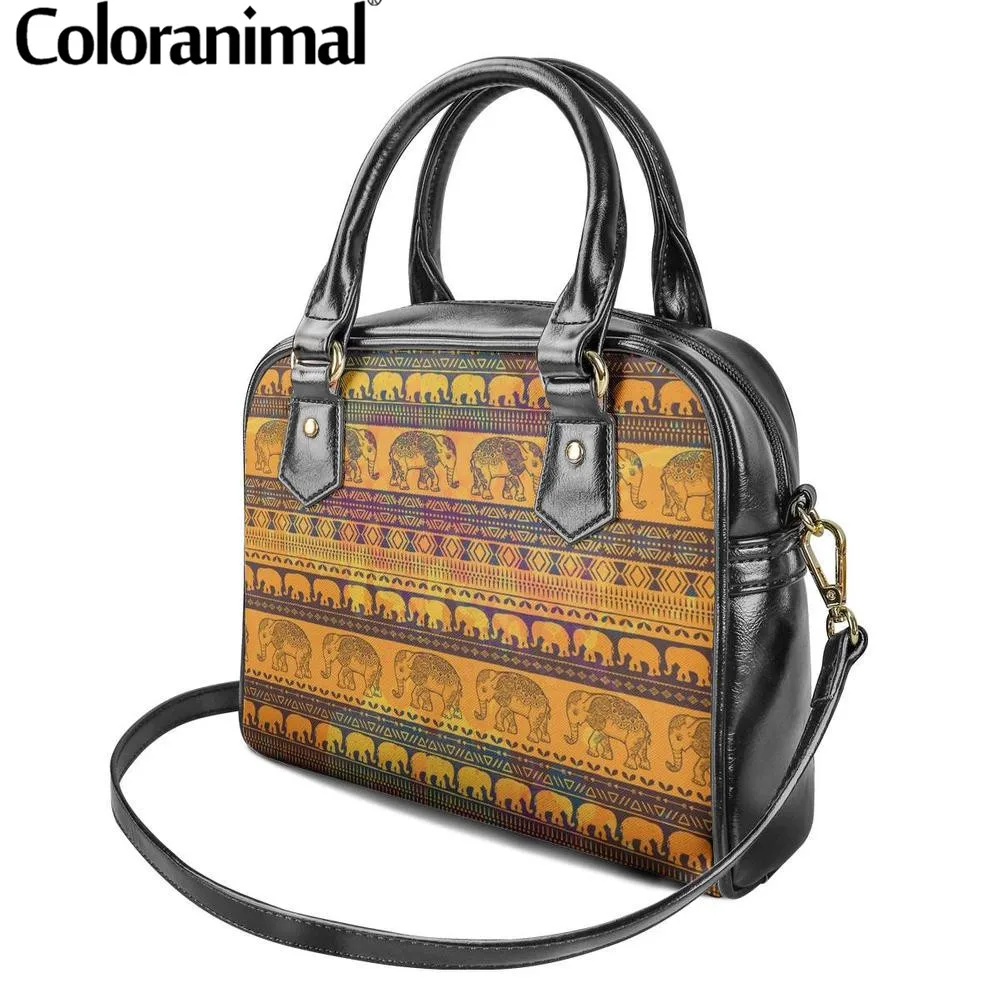 Сумка-мессенджер Coloranimal Elephant Aztec Женская повседневная на плечо с 3D принтом | Багаж