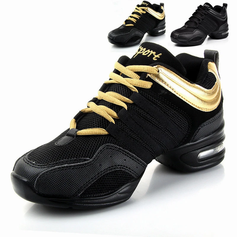 Increased Women dance shoes Square dance Modern dance Net surface Soft jazz dance Sports fitness air Shoe Heel 5cm Free shipping