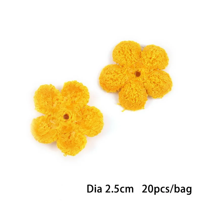Yellow 20 шт 25 мм Мини Kawaii Милая Розочка Плюшевый цветок одежда ручной работы украшение дома детские Патчи DIY товары для шитья и рукоделия - Цвет: Yellow