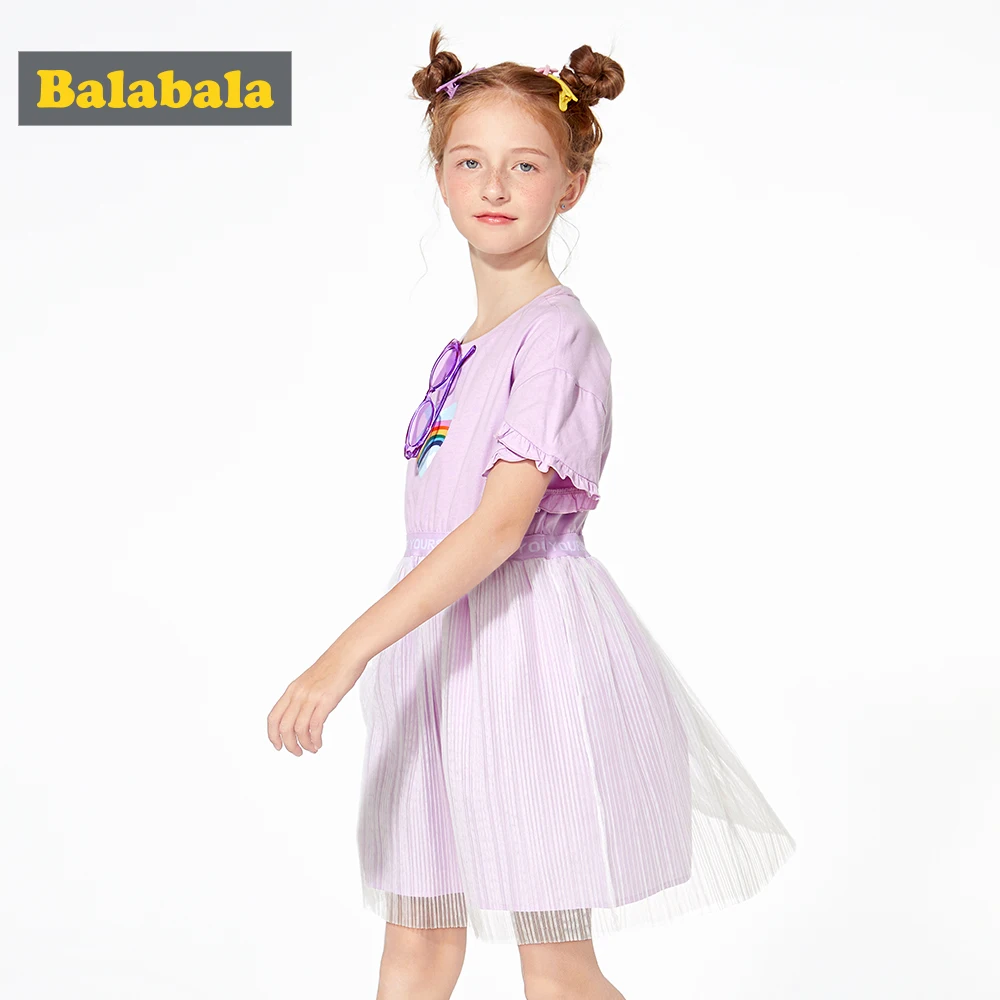 BalabalaChildren Одежда для девочек платье принцессы на лето 2019 новое модное