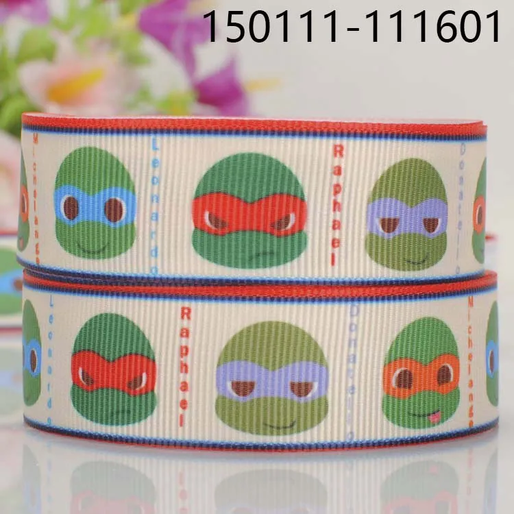 10yards-different sizes-lively Japanese cartoon ribbon printed Grosgrain ribbon DIY - Color: 150111-111601