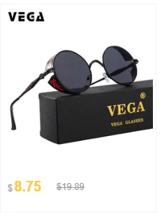 Vega поляризированные стимпанк очки Для мужчин Для женщин круглый Винтаж легендарные солнцезащитные очки стимпанк очки Готический очки 393