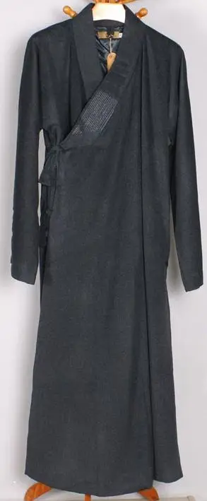 Костюм дзен монах зимнее шерстяное пальто кунг фу гоwnбуддистская форма для