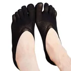 Женские носки с пятью пальцами, однотонные Нескользящие невидимые низкие носки, женские тонкие дышащие летние носки-лодочки
