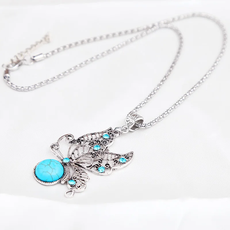 Ретро животное ПАВЛИН бабочка Сова Цветок каменное ожерелье с инкрустацией