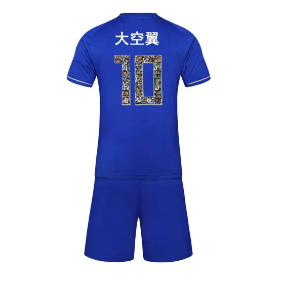 Комплекты одежды для футбола Captain Tsubasa JFA 2018 Ozora голубая футболка с мультяшным