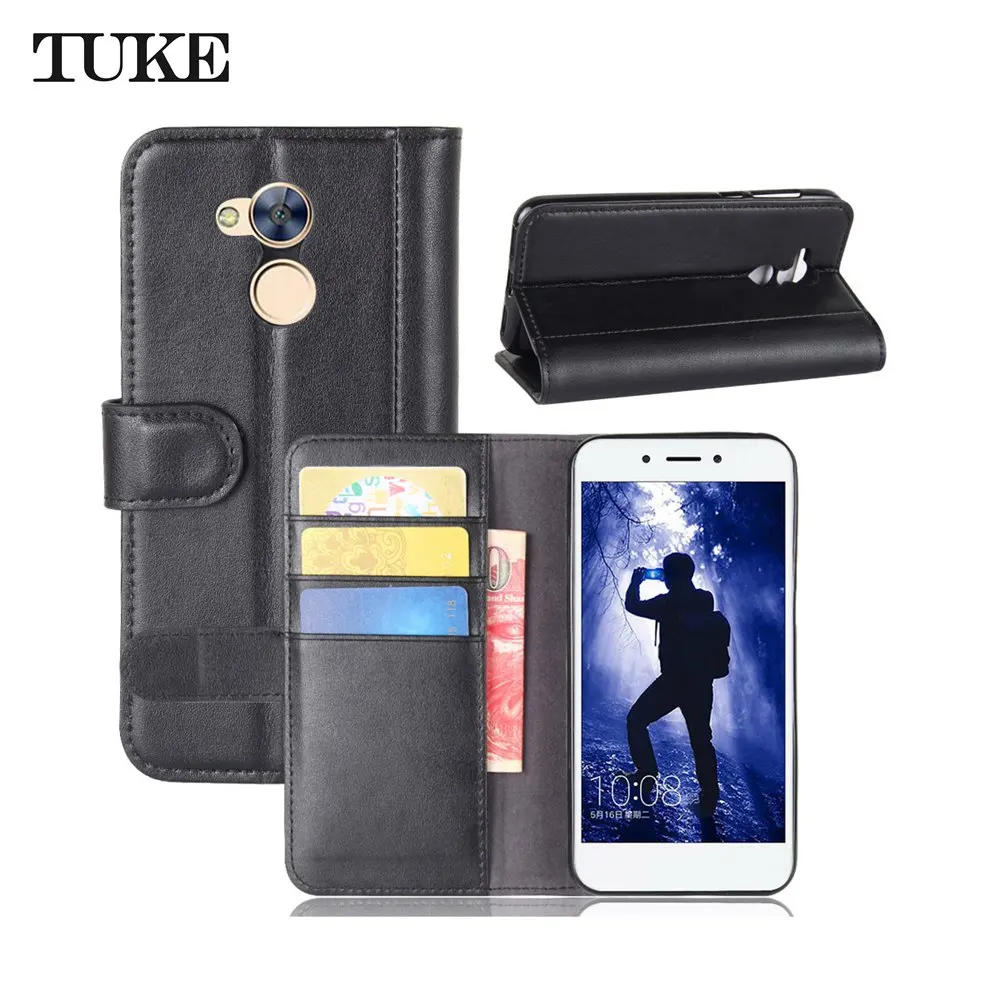 TUKE huawei Honor 6A чехол Роскошный флип подлинный кожаный бумажник-книжка чехол для huawei Honor 6 A DLI-TL20R силиконовый чехол для телефона s