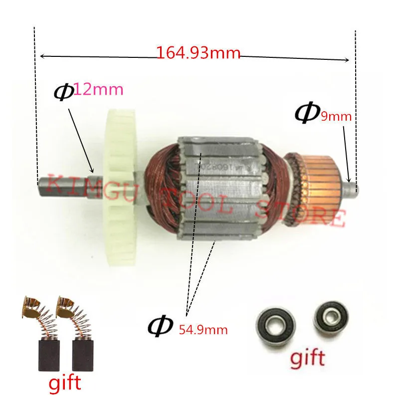 AC220 240V роторный якорь Замена якоря для MAKITA 68742 8 616969 4 UC4030A UC3530A UC3030A UC4530A