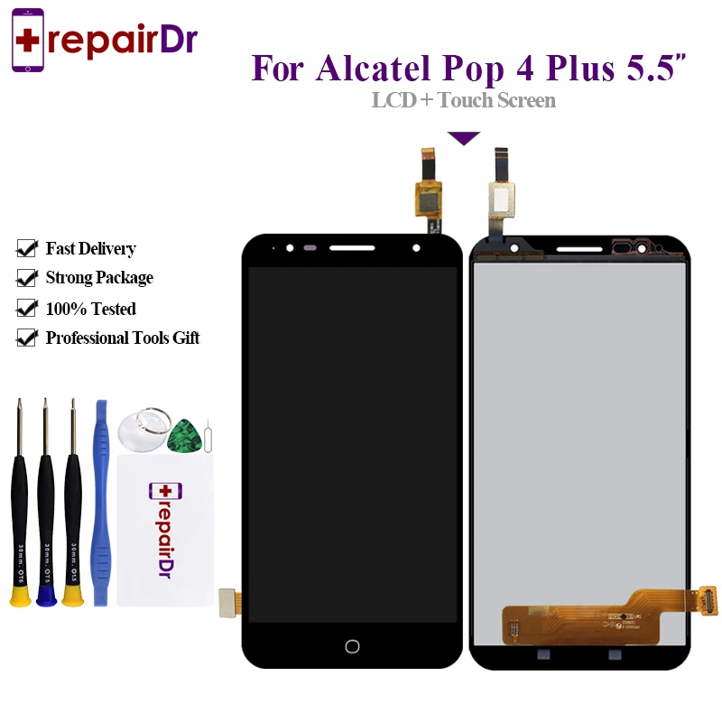5 &quotдля Alcatel POP 4 Plus ЖК-дисплей с сенсорным экраном дигитайзер стекло в сборе 5056A 5056D