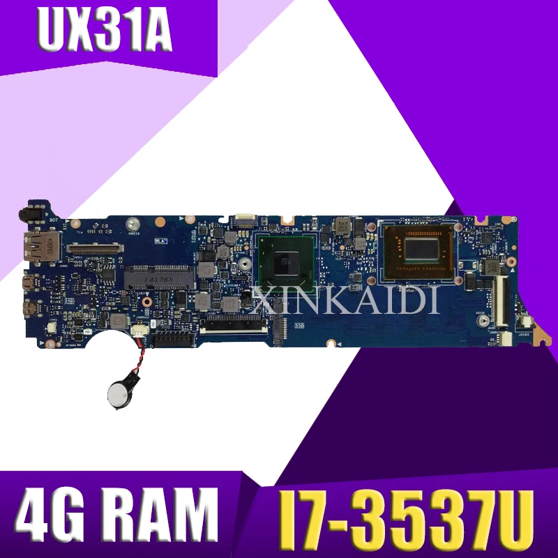 XinKaidi UX31A2 материнская плата для ноутбука ASUS UX31A UX31 тестовая оригинальная материнская плата 4G ram I7-3537U REV2.0