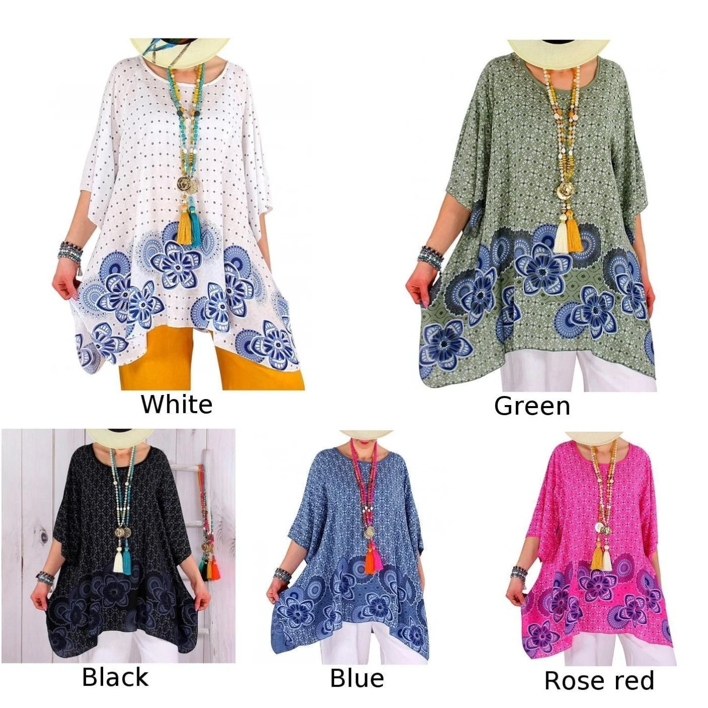 Женское платье летнее праздничное с круглым вырезом повседневное Свободное 3/4