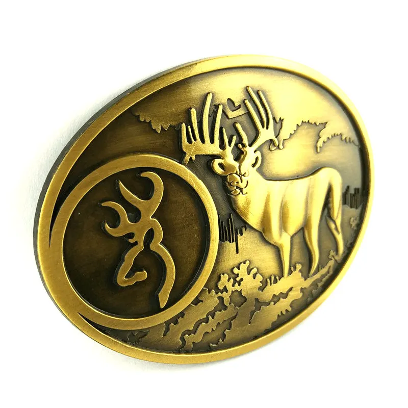 Западный бак Hunter пряжка на ремень с оленем розница опт индивидуальный заказ elk