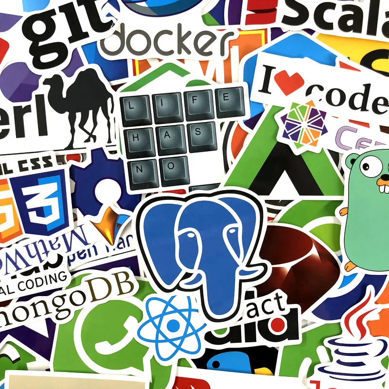 73 шт./компл. Интернет Java граффити наклейки JS Php Html облако Докер Bitcoin программирования Язык логотип для ноутбука Чемодан Тетрадь