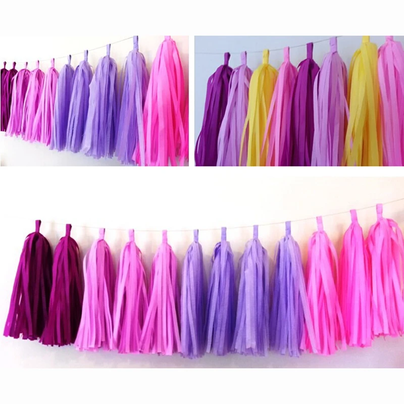 Бумажная гирлянда с кисточками 14 дюймов бумажное украшение для свадьбы