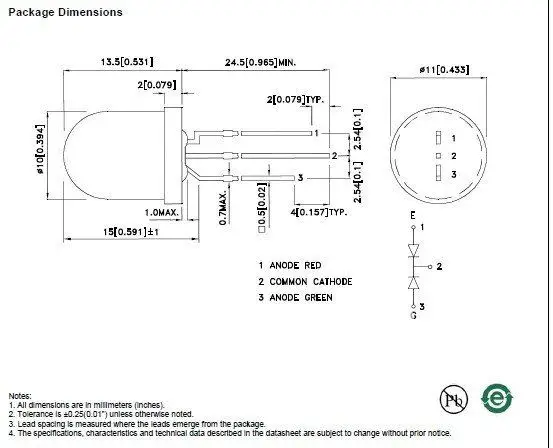 Сквозное отверстие светодиодные Белые диффузные светодиоды 10 мм лампы