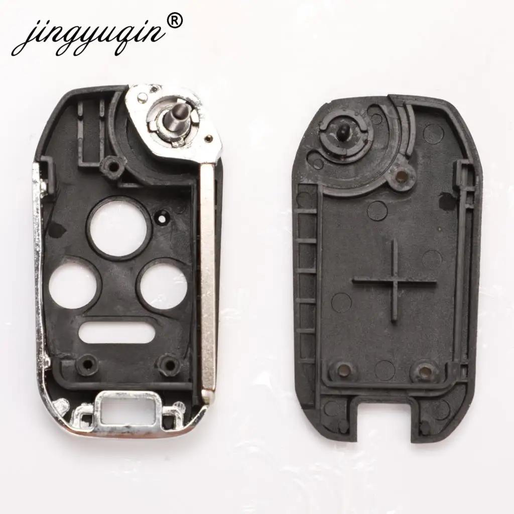 jingyuqin 2/3/4 Buttonws Remote Modified Flip Folding Key Shell Case For Honda CRV Fit Accord Civic Fob Cover | Автомобили и