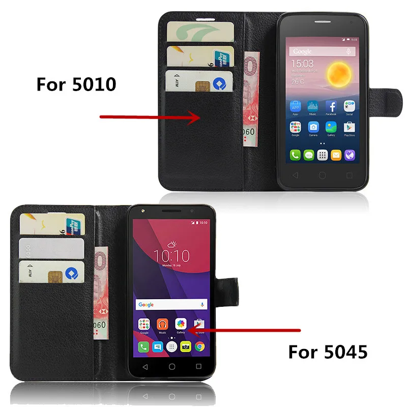 Чехол для Alcatel One Touch Pixi 4 OT5010D/OT5045X роскошный кожаный чехол книжка телефона Pixi4 OT 5010