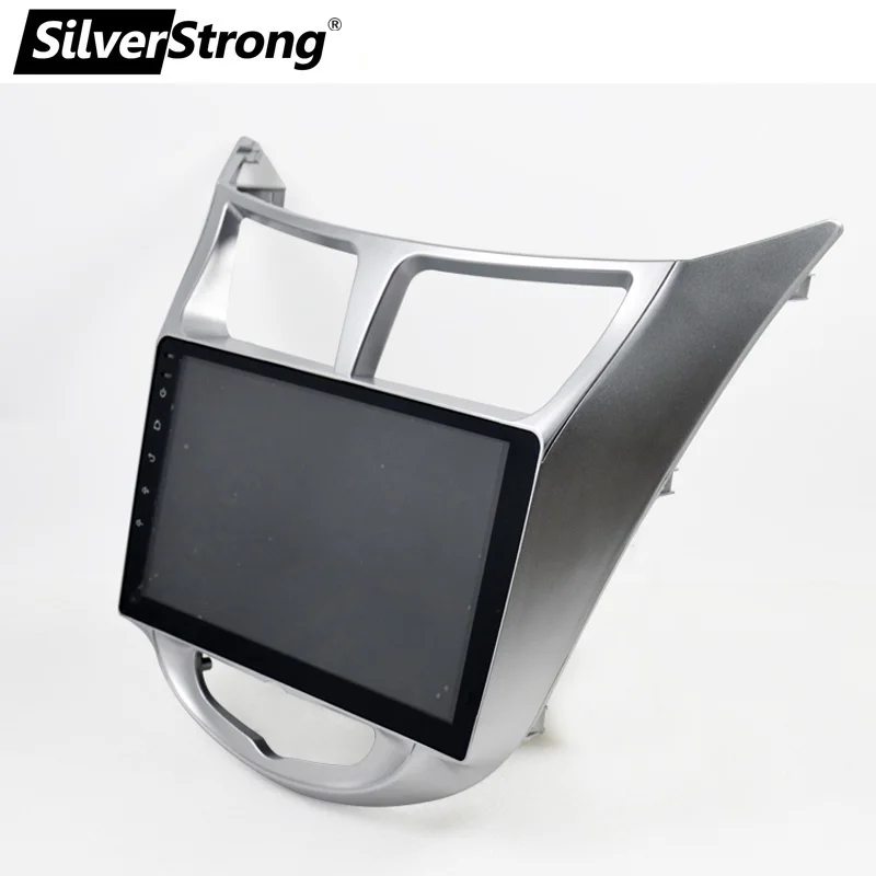 SilverStrong автомобильный DVD gps для Hyundai Verna Solaris 4 Core 9 &quotAndroid8.0 головное устройство 1024*600
