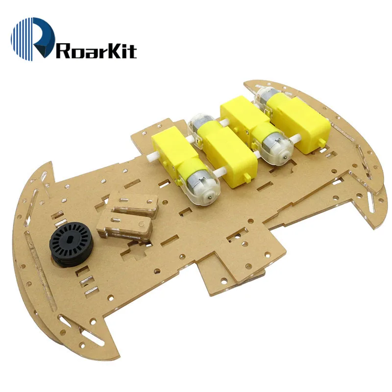 Бесплатная доставка 4WD Smart Robot комплекты шасси автомобиля для arduino с датчиком