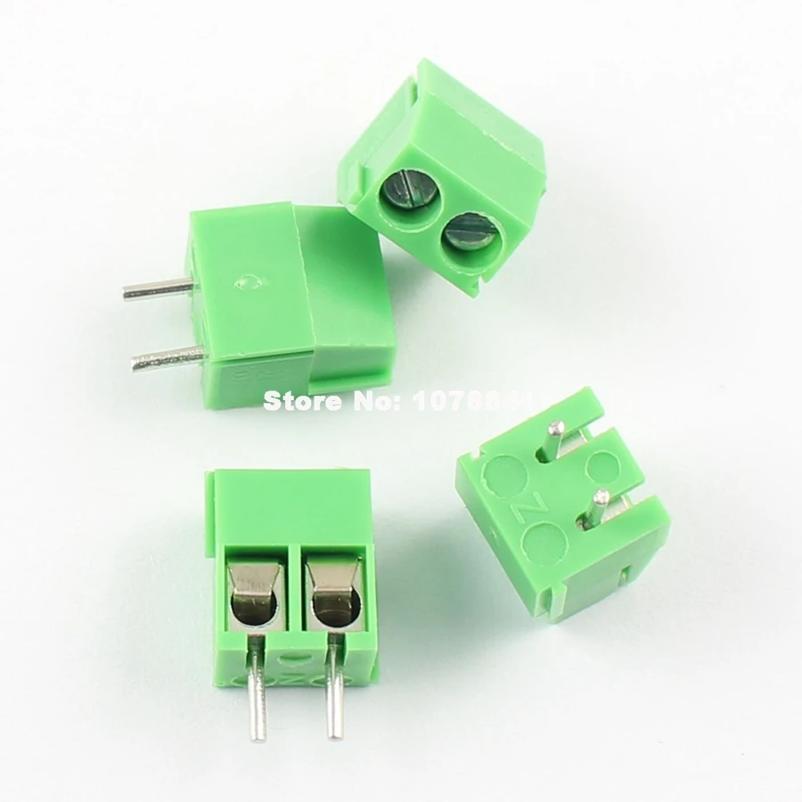 20 штук 3 5 мм Шаг 2 pin way прямые булавки PCB Винтовые клеммы разъема KF350 2P|connector block|connector