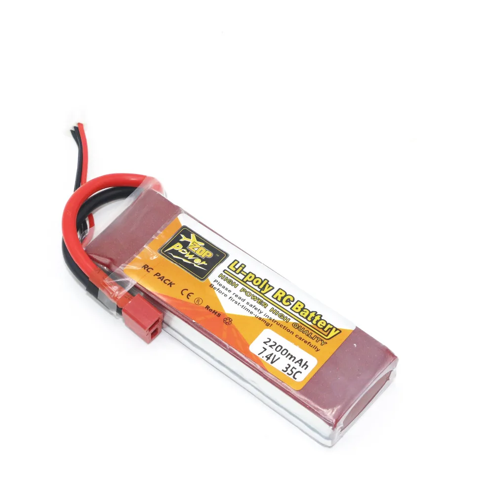 ZOP power 2S LiPo батарея 7,4 V 2200mAh 35C Lipo батарея T разъем для радиоуправляемого квадрокоптера дрона вертолета автомобиля самолета