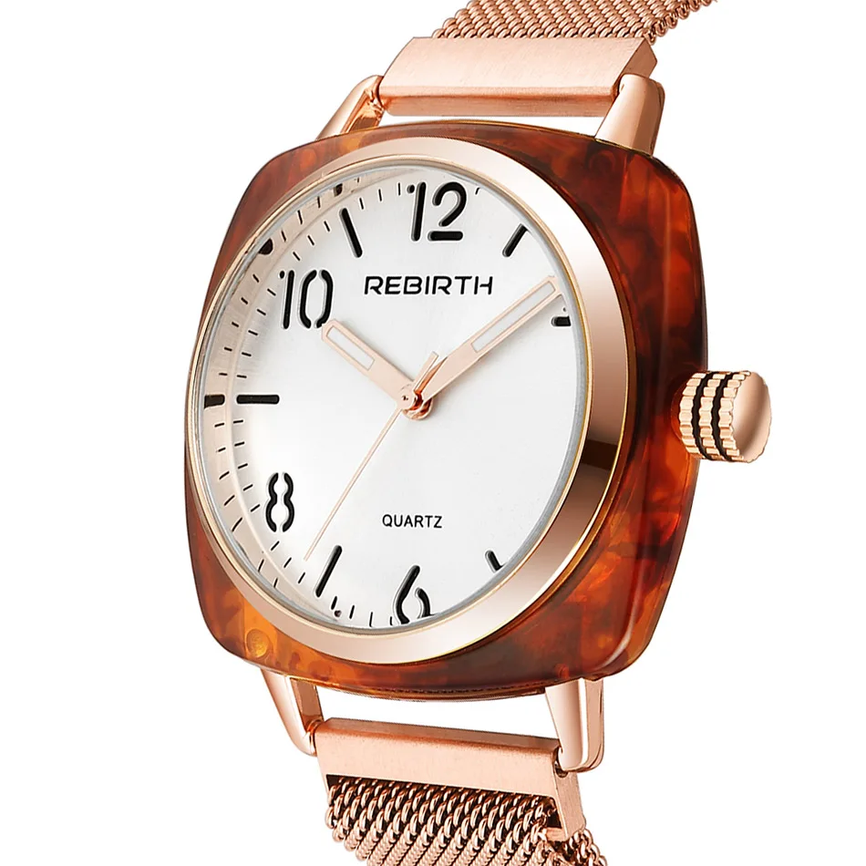 Роскошные женские часы браслет креативные магнитные кварцевые розовое золото
