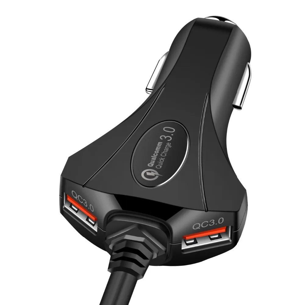 Aieach переднее/заднее сиденье 4 порта USB быстрая зарядка 3,0 Автомобильное зарядное устройство для iPhone huawei 60 Вт 12А быстрое зарядное устройство для телефона Xiaomi samsung
