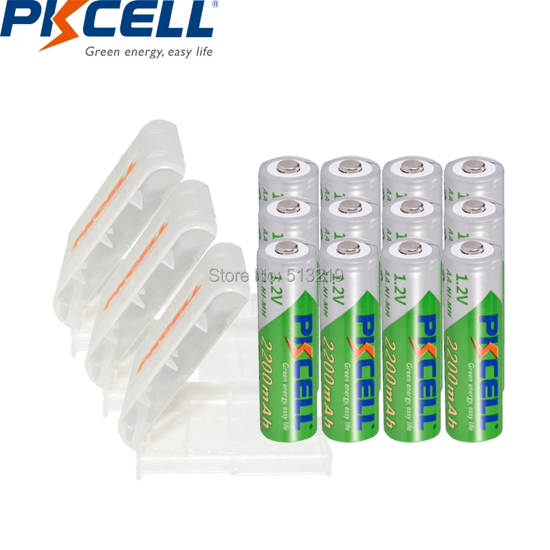 Аккумуляторные батарейки PKCELL, 2200 мАч, AA, 1,2 В, 3 шт.