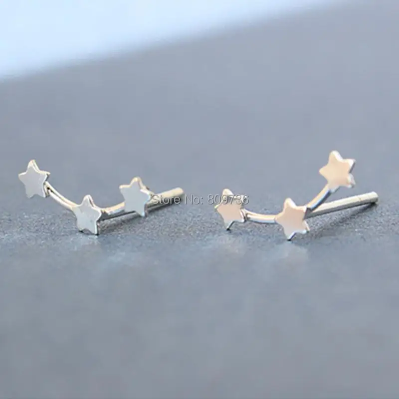 Популярные Модные женские антиаллергенные посеребренные серьги гвоздики с